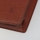 LOUIS VUITTON Epi Sac Plat Hand Bag Brown M52073 LV Auth 197484-14