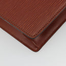 LOUIS VUITTON Epi Sac Plat Hand Bag Brown M52073 LV Auth 197484-9