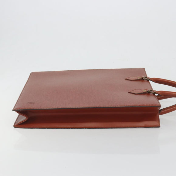 LOUIS VUITTON Epi Sac Plat Hand Bag Brown M52073 LV Auth 197484