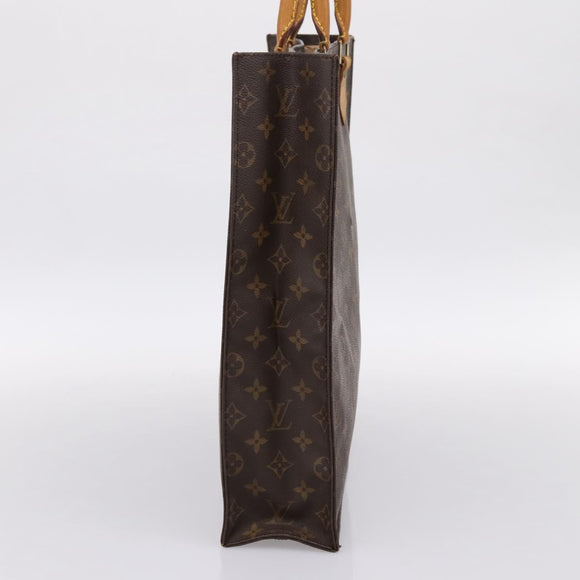 LOUIS VUITTON Monogram Sac Plat Hand Bag M51140 LV Auth 197486