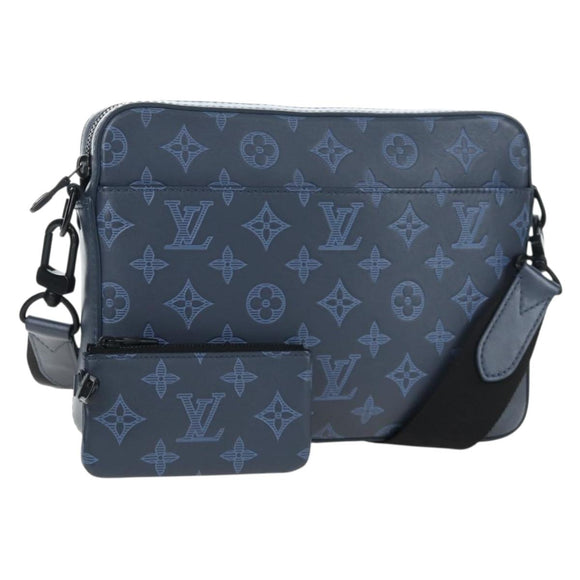 LOUIS VUITTON Monogram Shadow Danube PM Bag Black M43681 LV Auth 197487V