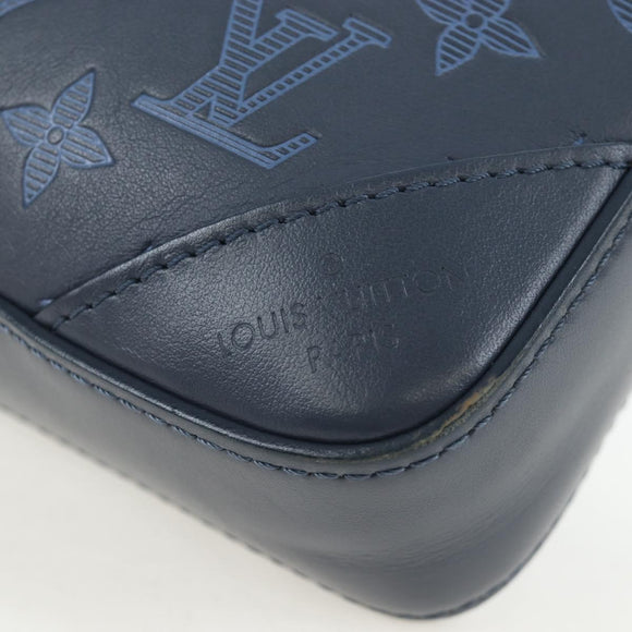 LOUIS VUITTON Monogram Shadow Danube PM Bag Black M43681 LV Auth 197487V