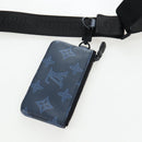LOUIS VUITTON Monogram Shadow Danube PM Bag Black M43681 LV Auth 197487V-26