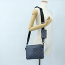 LOUIS VUITTON Monogram Shadow Danube PM Bag Black M43681 LV Auth 197487V-27