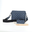 LOUIS VUITTON Monogram Shadow Danube PM Bag Black M43681 LV Auth 197487V-12