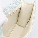 CHANEL COCO Mark Chain Hand Bag Tweed Light Blue Silver CC Auth 197488SAM-19