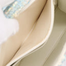 CHANEL COCO Mark Chain Hand Bag Tweed Light Blue Silver CC Auth 197488SAM-22