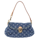 LOUIS VUITTON Monogram Denim Mini Preity Hand Bag Blue M95050 LV Auth 197489SAM-2