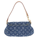 LOUIS VUITTON Monogram Denim Mini Preity Hand Bag Blue M95050 LV Auth 197489SAM-3