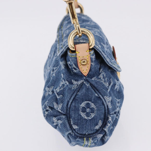 LOUIS VUITTON Monogram Denim Mini Preity Hand Bag Blue M95050 LV Auth 197489SAM