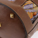 Salvatore Ferragamo Shoulder Bag Leather Brown Gold Auth 197492-11