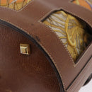 Salvatore Ferragamo Shoulder Bag Leather Brown Gold Auth 197492-13
