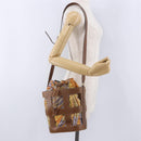 Salvatore Ferragamo Shoulder Bag Leather Brown Gold Auth 197492-19
