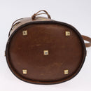 Salvatore Ferragamo Shoulder Bag Leather Brown Gold Auth 197492-9