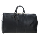 LOUIS VUITTON Epi Keepall 50 Boston Bag Black M42962 LV Auth 197495V-1