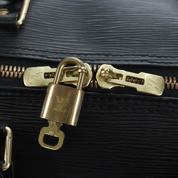 LOUIS VUITTON Epi Keepall 50 Boston Bag Black M42962 LV Auth 197495V