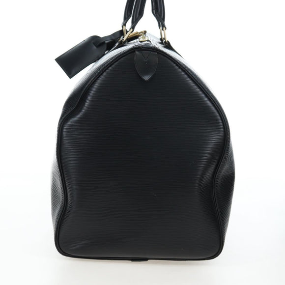LOUIS VUITTON Epi Keepall 50 Boston Bag Black M42962 LV Auth 197495V