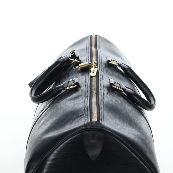 LOUIS VUITTON Epi Keepall 50 Boston Bag Black M42962 LV Auth 197495V
