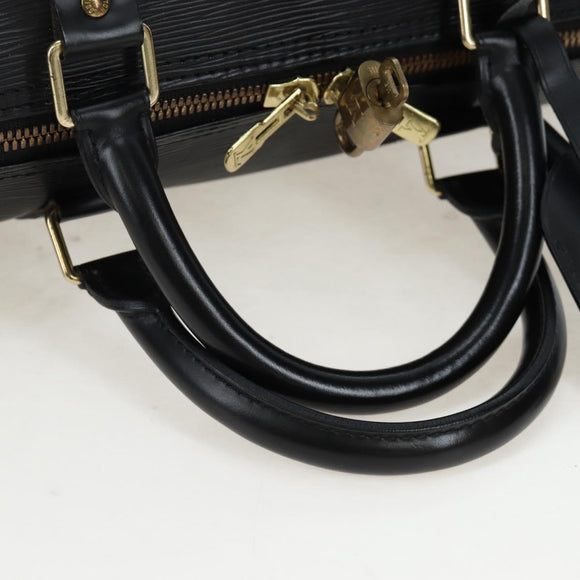 LOUIS VUITTON Epi Keepall 50 Boston Bag Black M42962 LV Auth 197495V