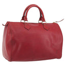 LOUIS VUITTON Epi Speedy 30 Hand Bag Castilian Red M43007 LV Auth 197497A-1