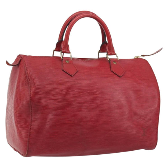 LOUIS VUITTON Epi Speedy 30 Hand Bag Castilian Red M43007 LV Auth 197497A