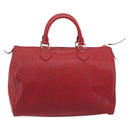 LOUIS VUITTON Epi Speedy 30 Hand Bag Castilian Red M43007 LV Auth 197497A-13
