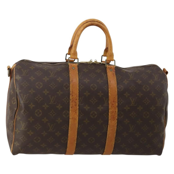 LOUIS VUITTON Monogram Keepall Bandouliere 45 Boston Bag M41418 LV Auth 197499