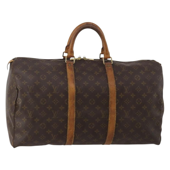 LOUIS VUITTON Monogram Keepall 50 Boston Bag M41426 LV Auth 197501