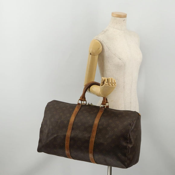 LOUIS VUITTON Monogram Keepall 50 Boston Bag M41426 LV Auth 197501