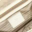 PRADA Hand Bag Straw Beige Silver Auth 197502A-20