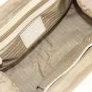 PRADA Hand Bag Straw Beige Silver Auth 197502A-10