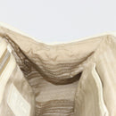 PRADA Hand Bag Straw Beige Silver Auth 197502A-21