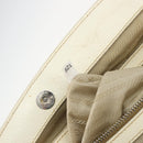 PRADA Hand Bag Straw Beige Silver Auth 197502A-11