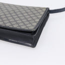 CELINE Macadam Canvas Shoulder Bag PVC Navy Gold Auth 197504-12