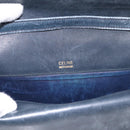 CELINE Macadam Canvas Shoulder Bag PVC Navy Gold Auth 197504-15