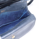 CELINE Macadam Canvas Shoulder Bag PVC Navy Gold Auth 197504-17
