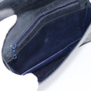 CELINE Macadam Canvas Shoulder Bag PVC Navy Gold Auth 197504-19