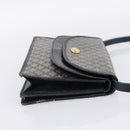 CELINE Macadam Canvas Shoulder Bag PVC Navy Gold Auth 197504-5