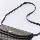 CELINE Macadam Canvas Shoulder Bag PVC Navy Gold Auth 197504-8
