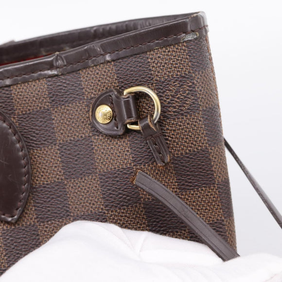 LOUIS VUITTON Damier Ebene Neverfull PM Tote Bag N51109 LV Auth 197506