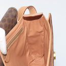 CELINE Macadam Canvas Circle Shoulder Bag PVC Leather Brown Gold Auth 197510A-19
