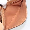 CELINE Macadam Canvas Circle Shoulder Bag PVC Leather Brown Gold Auth 197510A-23