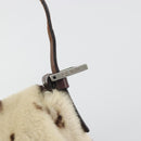 FENDI Mamma Baguette Shoulder Bag fur Ivory Silver Auth 197511SAM-19