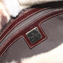 FENDI Mamma Baguette Shoulder Bag fur Ivory Silver Auth 197511SAM-22