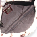 FENDI Mamma Baguette Shoulder Bag fur Ivory Silver Auth 197511SAM-10