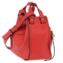 LOEWE Hammock Hand Bag Leather 2way Red Gold Auth 197512A-1
