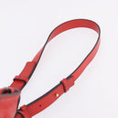 LOEWE Hammock Hand Bag Leather 2way Red Gold Auth 197512A-14