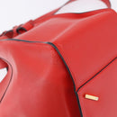 LOEWE Hammock Hand Bag Leather 2way Red Gold Auth 197512A-15