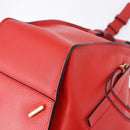 LOEWE Hammock Hand Bag Leather 2way Red Gold Auth 197512A-16
