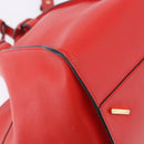 LOEWE Hammock Hand Bag Leather 2way Red Gold Auth 197512A-17